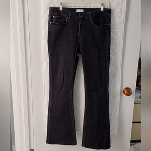Zara women's flared denim black. EUC. size 12.